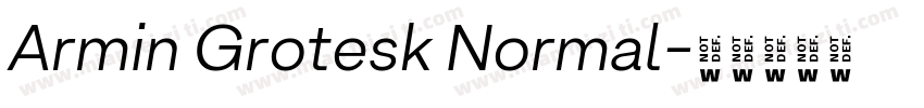 Armin Grotesk Normal字体转换